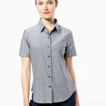 LADIES' SHORT-SLEEVED OXFORD SHIRT