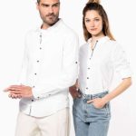 MEN'S LONG SLEEVE LINEN AND COTTON SHIRT