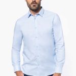 MEN LONG-SLEEVED EASY CARE SHIRT WITHOUT POCKET