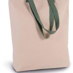 SHOPPER BAG WITH GUSSET AND CONTRAST COLOUR HANDLE