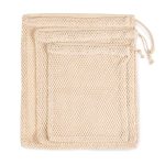 MESH BAG WITH DRAWSTRING CARRY HANDLE