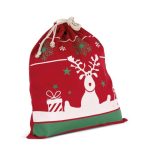 DRAWSTRING BAG WITH CHRISTMAS PATTERNS