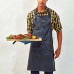 FAUX LEATHER BIB APRON