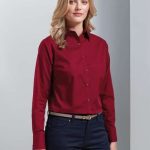 WOMEN'S LONG SLEEVE POPLIN BLOUSE