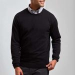 MEN'S CREW NECK COTTON RICH KNITTED SWEATER