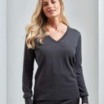 WOMEN'S KNITTED V-NECK SWEATER