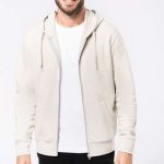 MEN'S ECO-FRIENDLY HOODED SWEATSHIRT WITH ZIP FASTENING