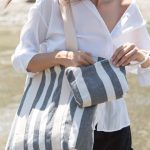 RECYCLED SHOPPING BAG - STRIPED PATTERN