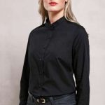 WOMEN’S BANDED COLLAR 'GRANDAD' SHIRT