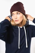 UNISZEX KONTRASZTOS MINTÁJÚ KAPUCNIS PULÓVER - Image 11