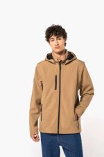 UNISZEX 3 RÉTEGŰ SOFTSHELL KAPUCNIS KABÁT LEVEHETŐ UJJAKKAL