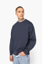 UNISZEX MOSOTT HATÁSÚ OVERSIZED KÖRNYAKAS PULÓVER