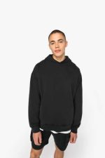 UNISZEX MOSOTT HATÁSÚ OVERSIZED KAPUCNIS PULÓVER - Image 7