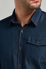 FÉRFI DENIM ING FARMER STÍLUSÚ TŰZÉSSEL - Image 3